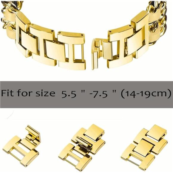 NEW Gold Cuban Apple Watch Band with Charms - Picture 4 of 6